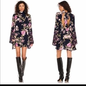 Free People Floral Tunic Mini Dress Top Size S